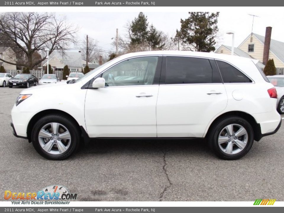 2011 Acura MDX Aspen White Pearl / Taupe Photo #6