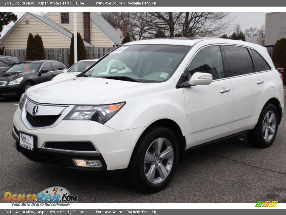 2011 Acura MDX Aspen White Pearl / Taupe Photo #7