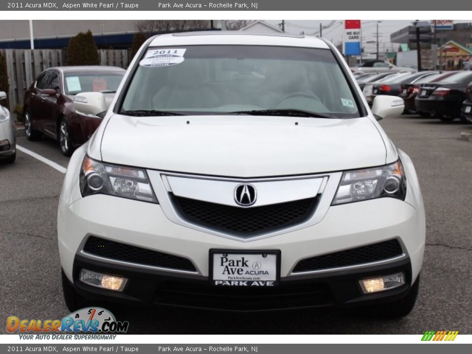 2011 Acura MDX Aspen White Pearl / Taupe Photo #8