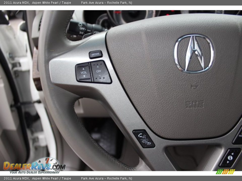 2011 Acura MDX Aspen White Pearl / Taupe Photo #17