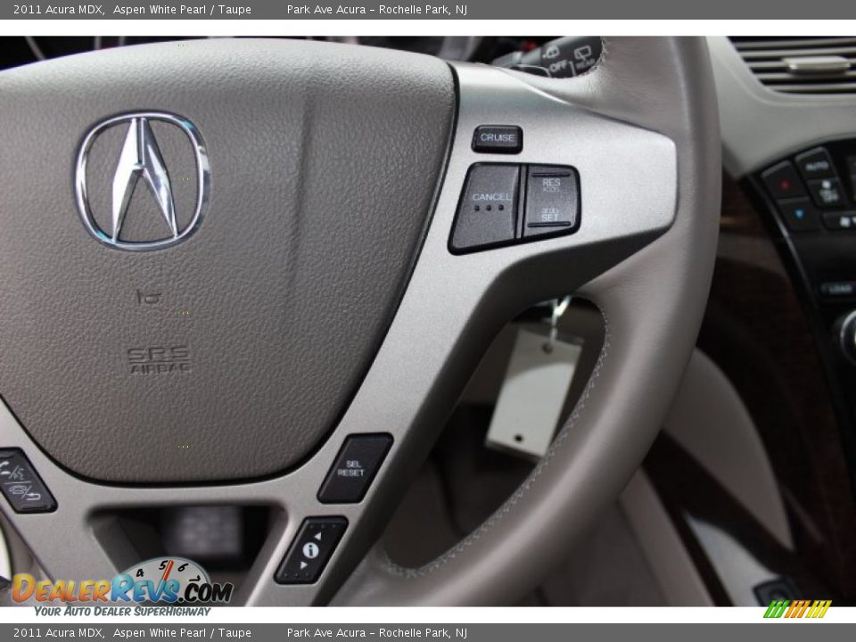 2011 Acura MDX Aspen White Pearl / Taupe Photo #18