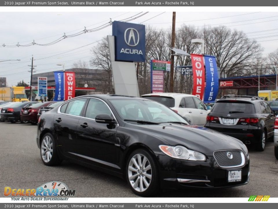 2010 Jaguar XF Premium Sport Sedan Ultimate Black / Warm Charcoal Photo #1