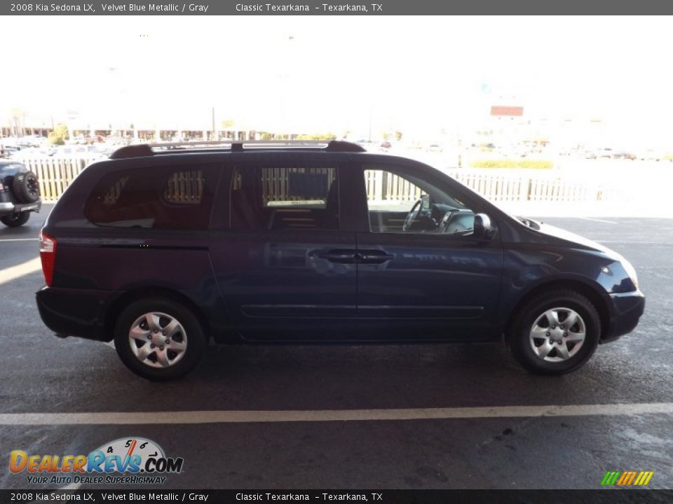 2008 Kia Sedona LX Velvet Blue Metallic / Gray Photo #5