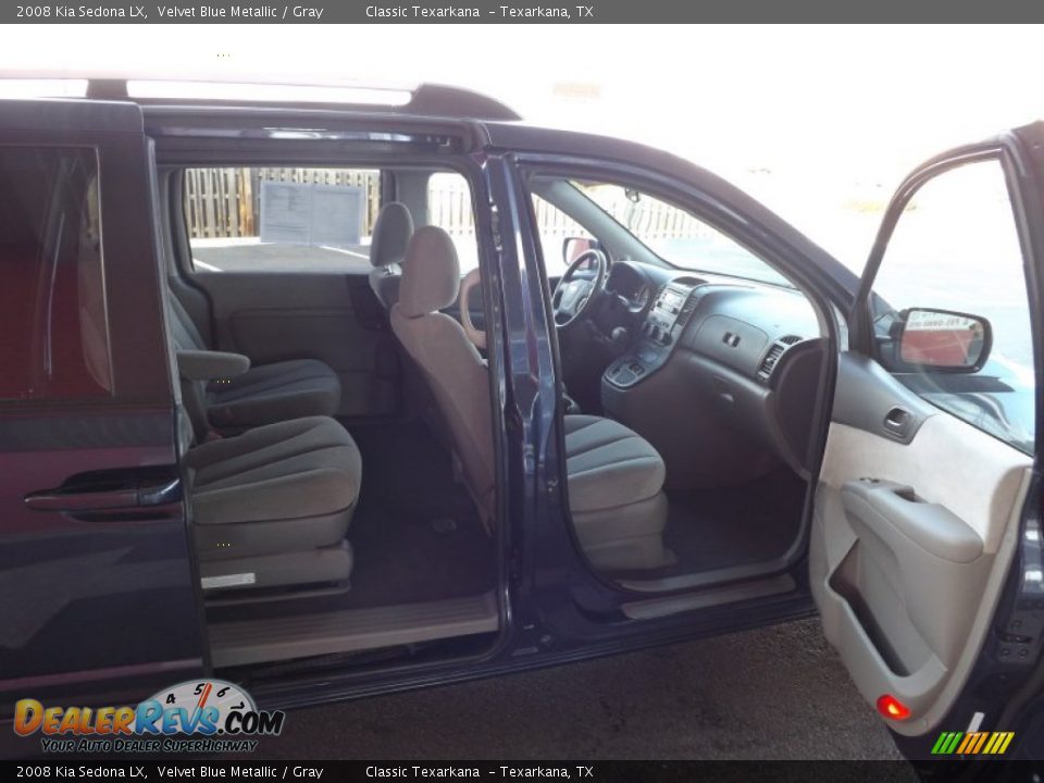 2008 Kia Sedona LX Velvet Blue Metallic / Gray Photo #9