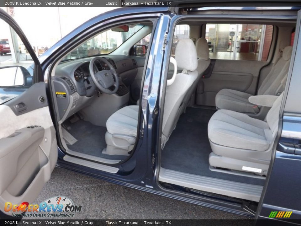 2008 Kia Sedona LX Velvet Blue Metallic / Gray Photo #10