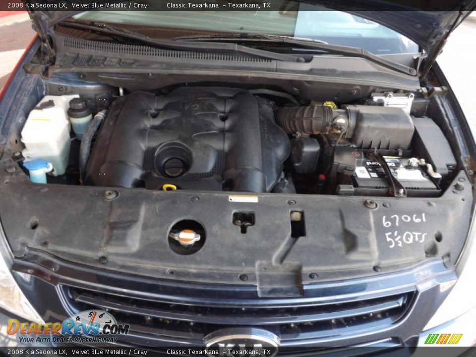 2008 Kia Sedona LX Velvet Blue Metallic / Gray Photo #12
