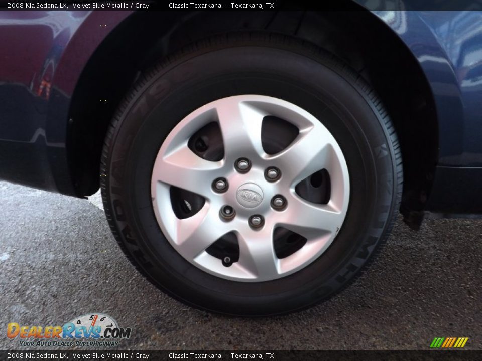 2008 Kia Sedona LX Velvet Blue Metallic / Gray Photo #13