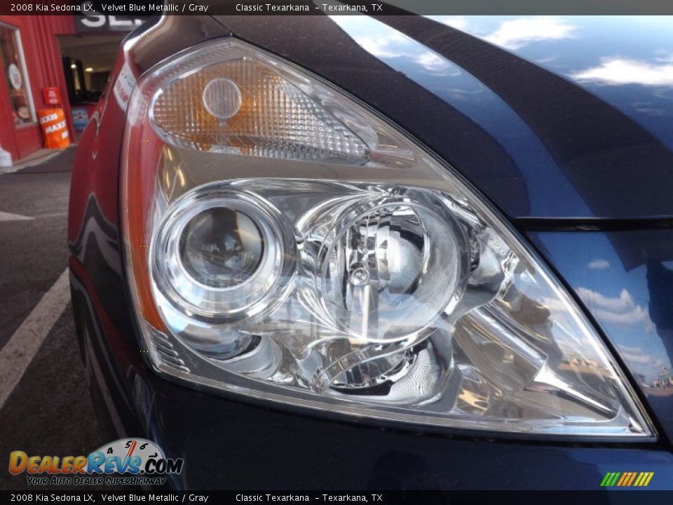2008 Kia Sedona LX Velvet Blue Metallic / Gray Photo #15