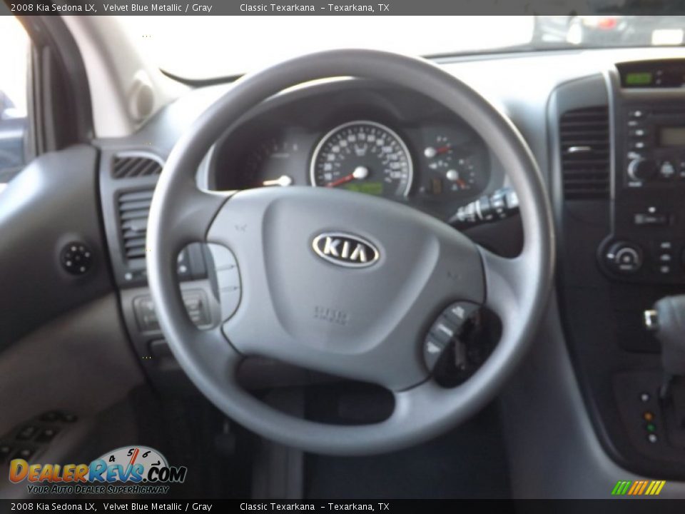 2008 Kia Sedona LX Velvet Blue Metallic / Gray Photo #18
