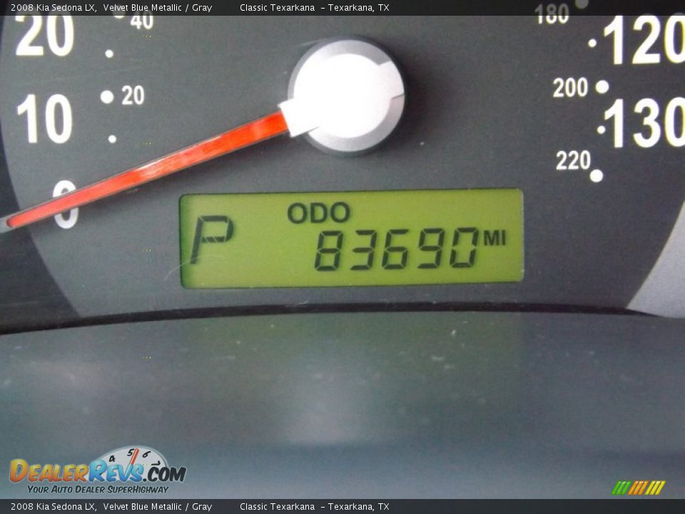 2008 Kia Sedona LX Velvet Blue Metallic / Gray Photo #24