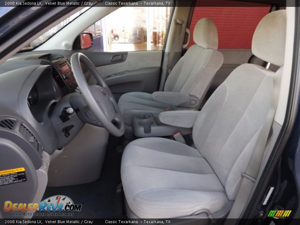 2008 Kia Sedona LX Velvet Blue Metallic / Gray Photo #27