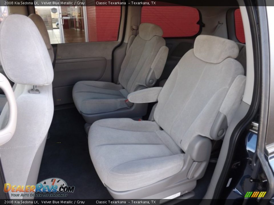2008 Kia Sedona LX Velvet Blue Metallic / Gray Photo #28