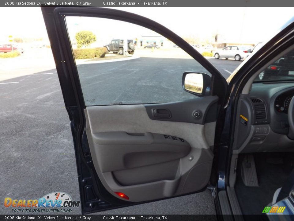 2008 Kia Sedona LX Velvet Blue Metallic / Gray Photo #30