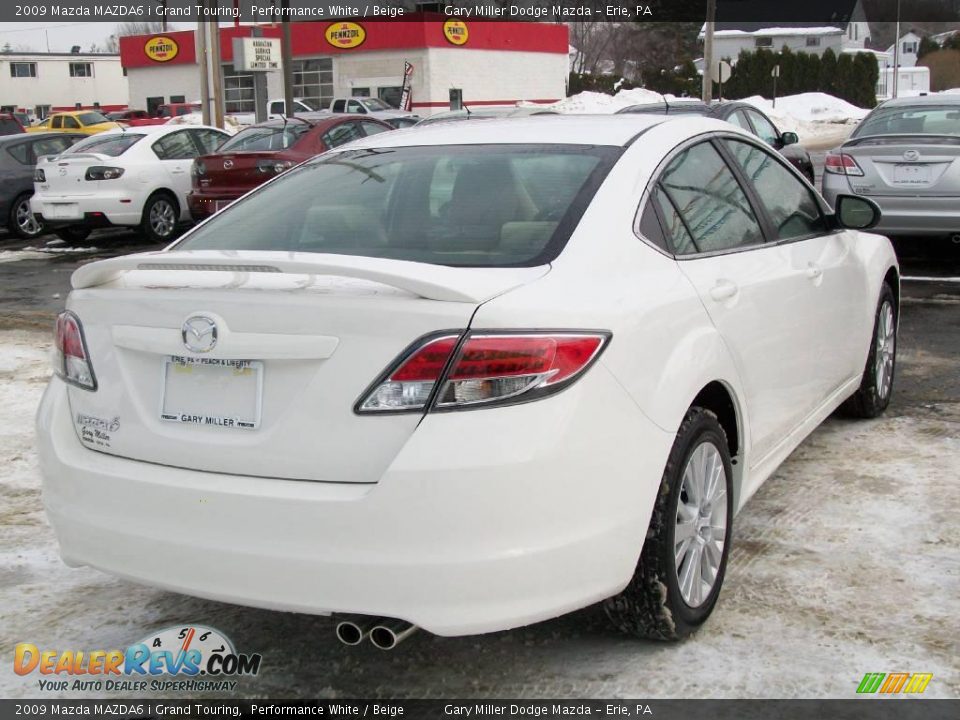 2009 Mazda MAZDA6 i Grand Touring Performance White / Beige Photo #6