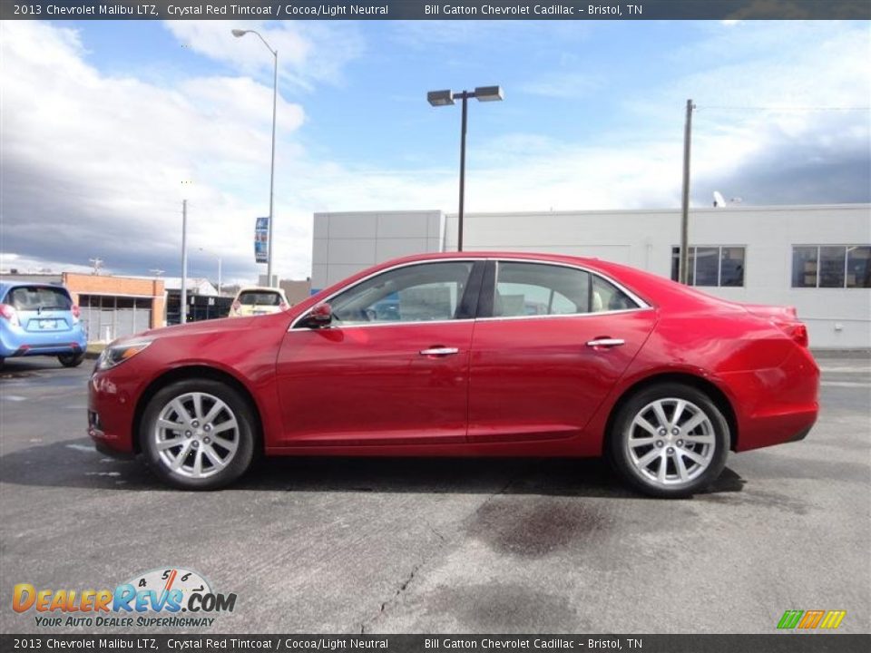 2013 Chevrolet Malibu LTZ Crystal Red Tintcoat / Cocoa/Light Neutral Photo #4