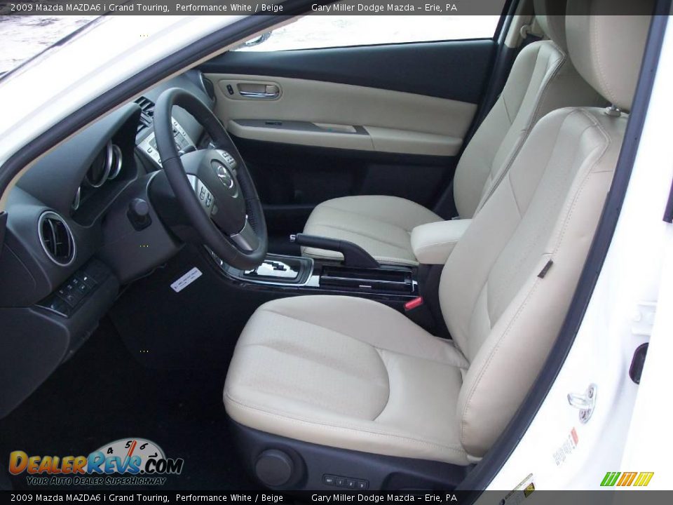 2009 Mazda MAZDA6 i Grand Touring Performance White / Beige Photo #12