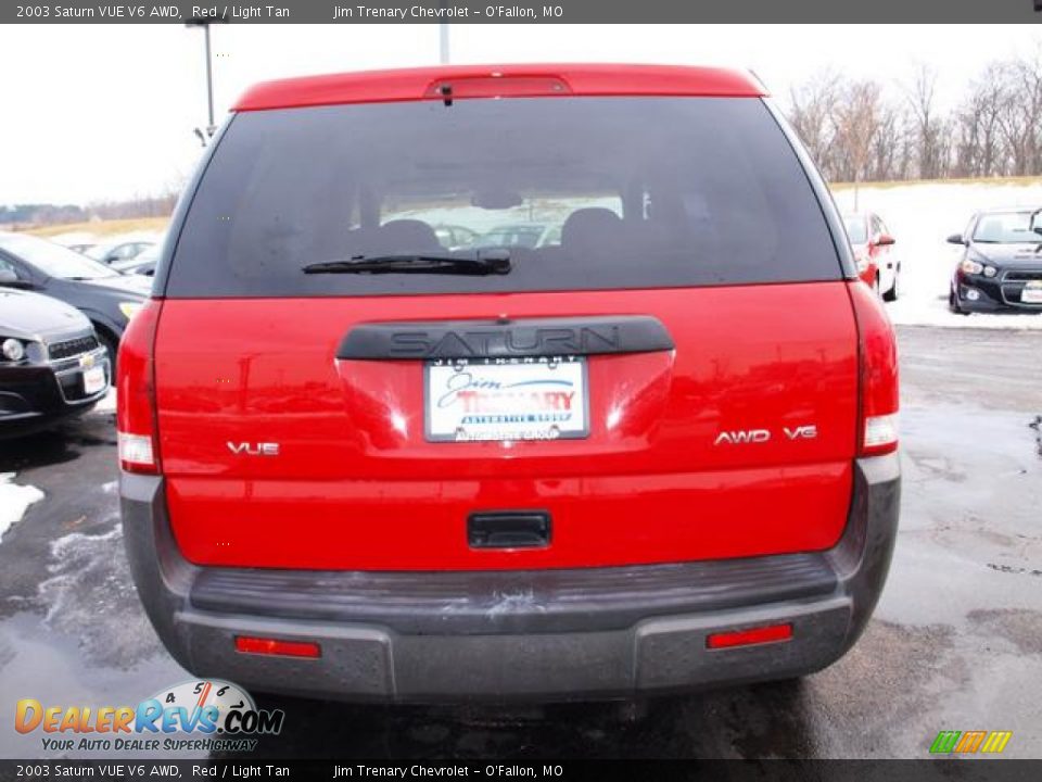 2003 Saturn VUE V6 AWD Red / Light Tan Photo #6