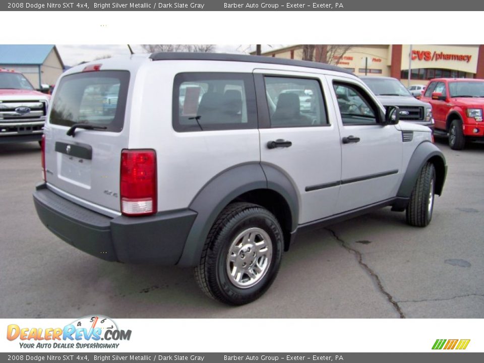 2008 Dodge Nitro SXT 4x4 Bright Silver Metallic / Dark Slate Gray Photo #5