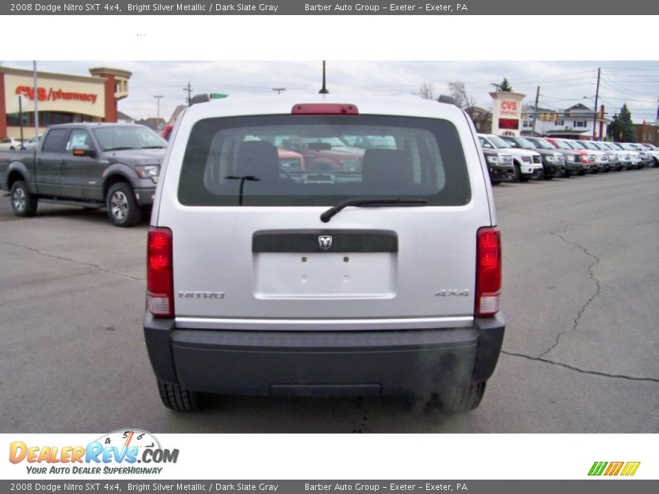 2008 Dodge Nitro SXT 4x4 Bright Silver Metallic / Dark Slate Gray Photo #6