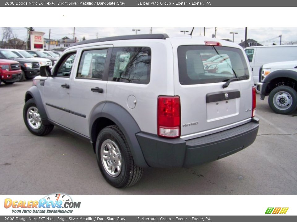 2008 Dodge Nitro SXT 4x4 Bright Silver Metallic / Dark Slate Gray Photo #7