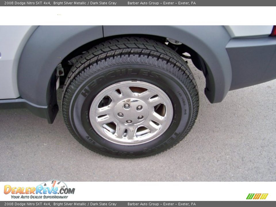 2008 Dodge Nitro SXT 4x4 Bright Silver Metallic / Dark Slate Gray Photo #9