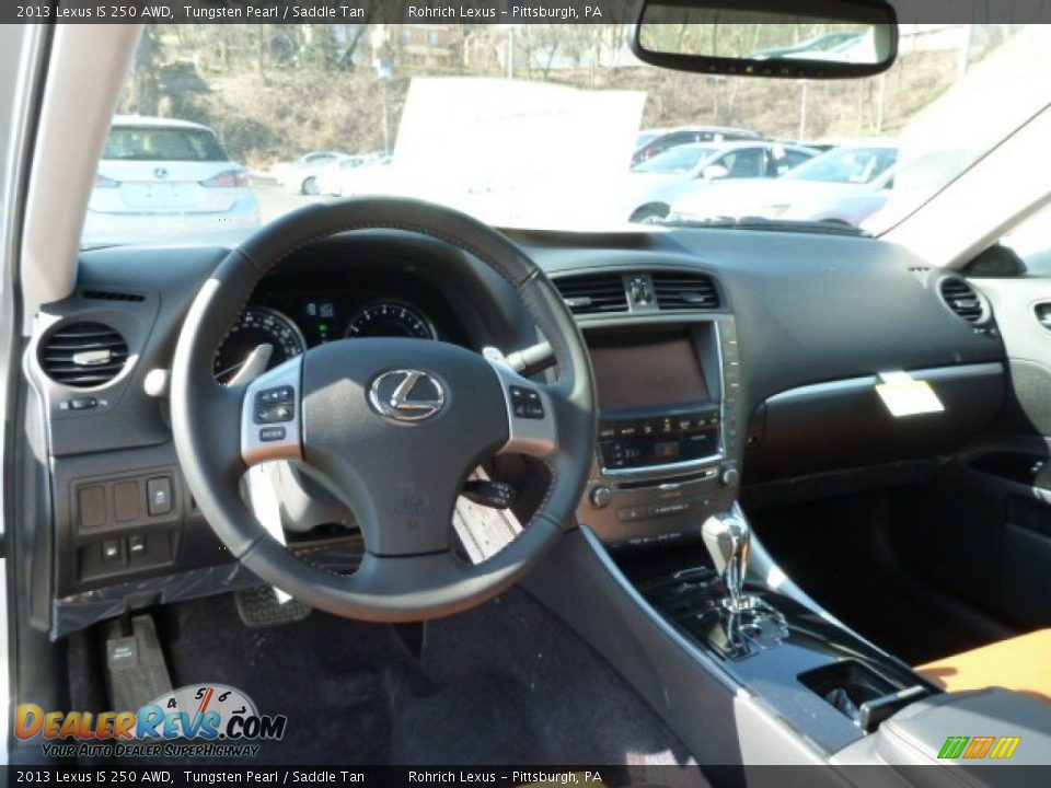 2013 Lexus IS 250 AWD Tungsten Pearl / Saddle Tan Photo #12