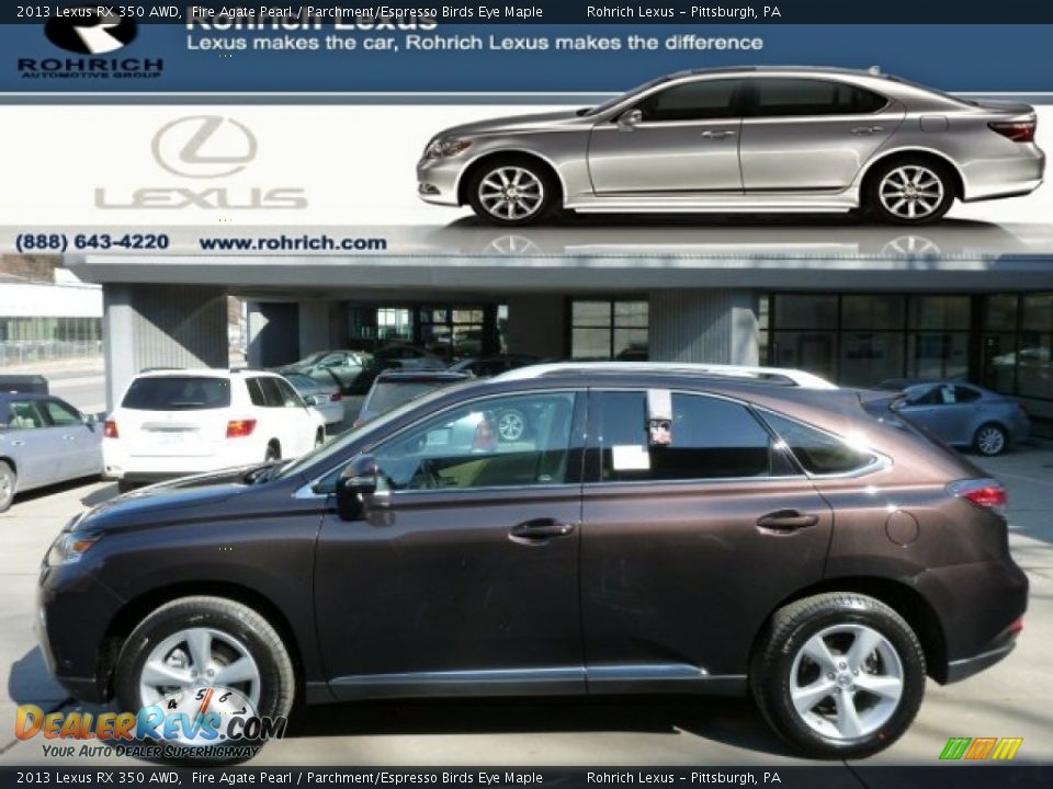 2013 Lexus RX 350 AWD Fire Agate Pearl / Parchment/Espresso Birds Eye Maple Photo #1