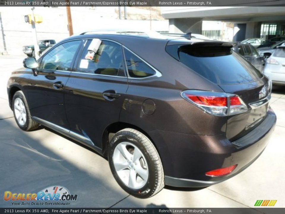 2013 Lexus RX 350 AWD Fire Agate Pearl / Parchment/Espresso Birds Eye Maple Photo #2