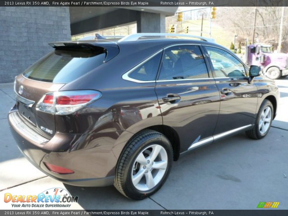 2013 Lexus RX 350 AWD Fire Agate Pearl / Parchment/Espresso Birds Eye Maple Photo #4