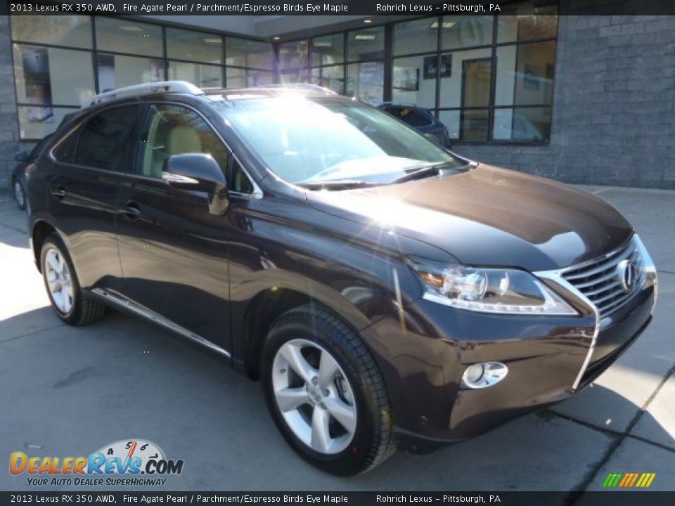 2013 Lexus RX 350 AWD Fire Agate Pearl / Parchment/Espresso Birds Eye Maple Photo #6