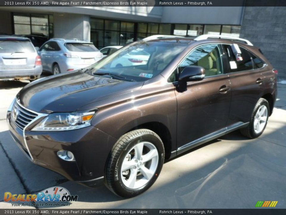 2013 Lexus RX 350 AWD Fire Agate Pearl / Parchment/Espresso Birds Eye Maple Photo #8