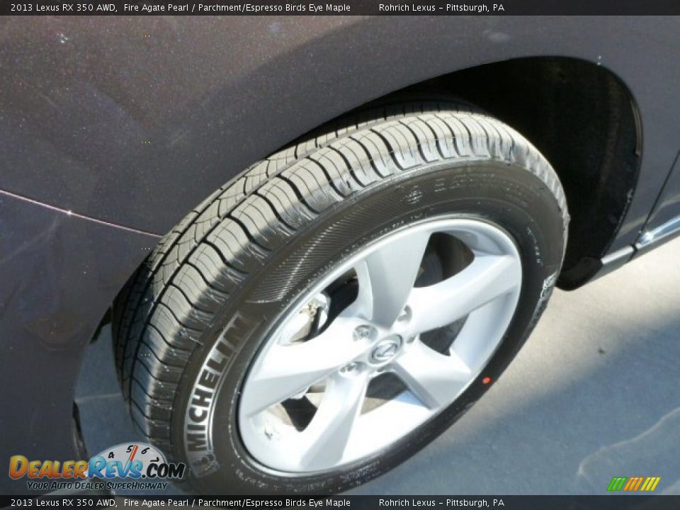 2013 Lexus RX 350 AWD Fire Agate Pearl / Parchment/Espresso Birds Eye Maple Photo #9