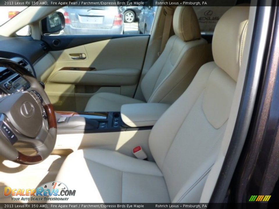 2013 Lexus RX 350 AWD Fire Agate Pearl / Parchment/Espresso Birds Eye Maple Photo #10
