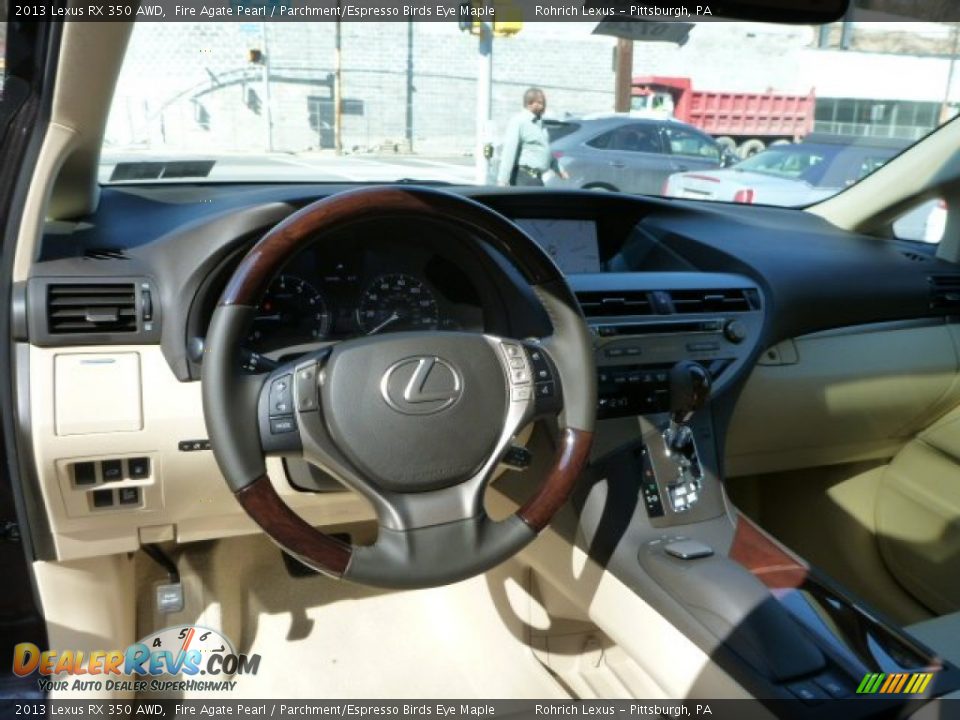 2013 Lexus RX 350 AWD Fire Agate Pearl / Parchment/Espresso Birds Eye Maple Photo #12