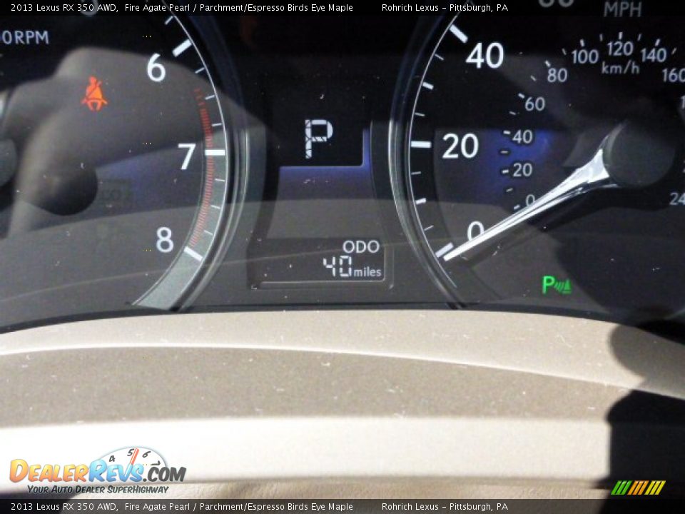 2013 Lexus RX 350 AWD Fire Agate Pearl / Parchment/Espresso Birds Eye Maple Photo #19