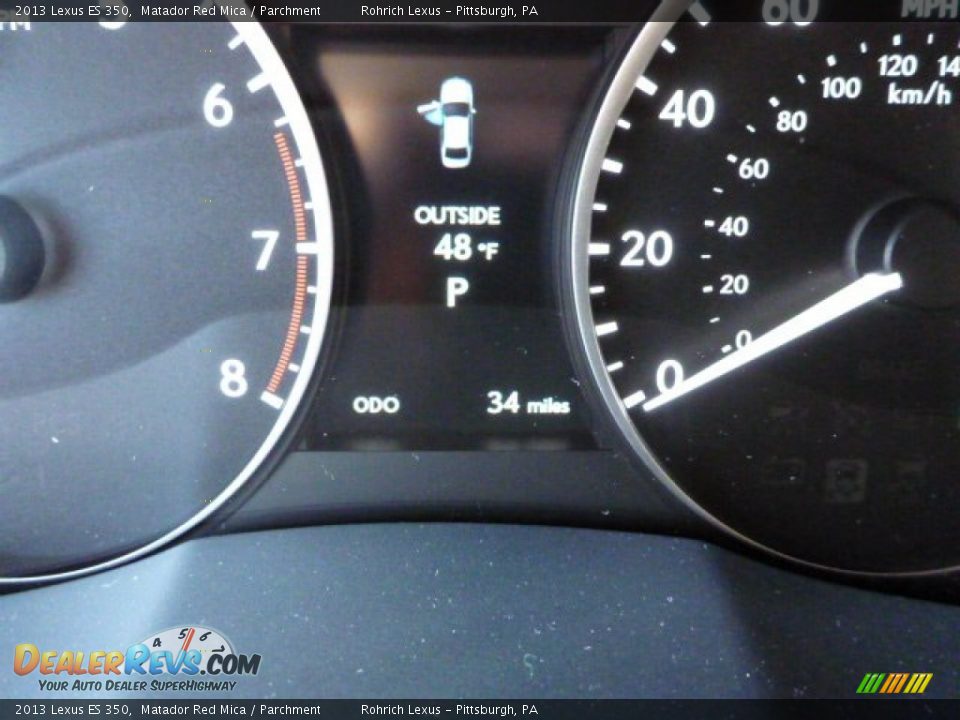 2013 Lexus ES 350 Matador Red Mica / Parchment Photo #19