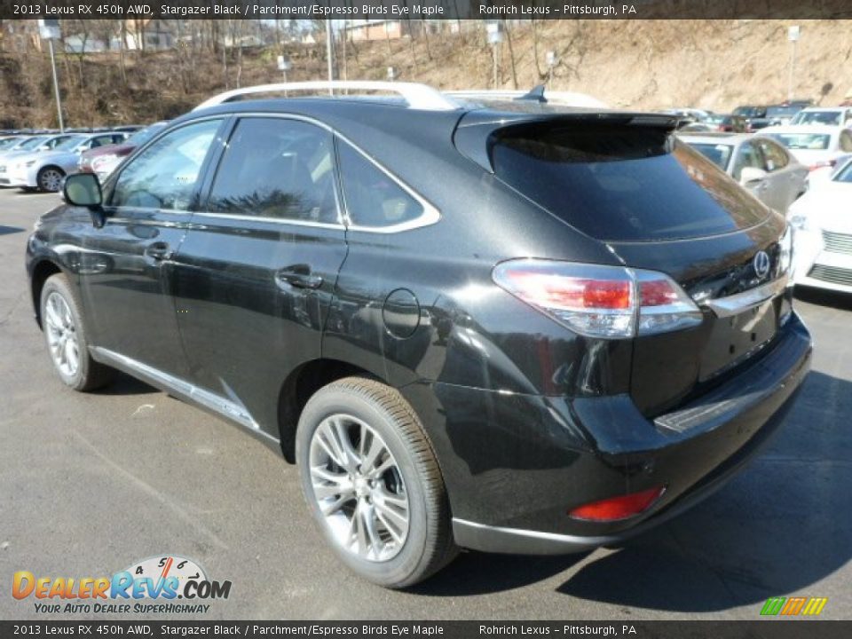 2013 Lexus RX 450h AWD Stargazer Black / Parchment/Espresso Birds Eye Maple Photo #2