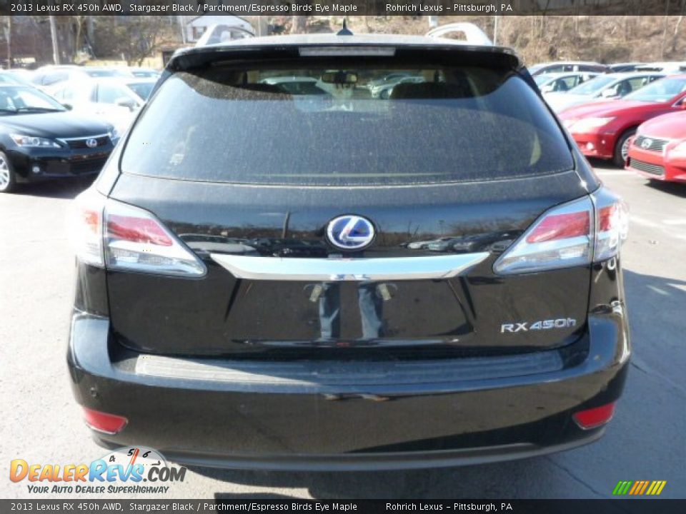 2013 Lexus RX 450h AWD Stargazer Black / Parchment/Espresso Birds Eye Maple Photo #3