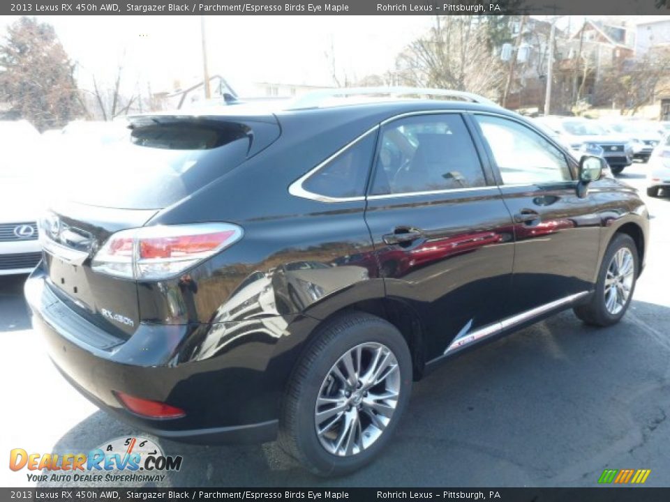 2013 Lexus RX 450h AWD Stargazer Black / Parchment/Espresso Birds Eye Maple Photo #4