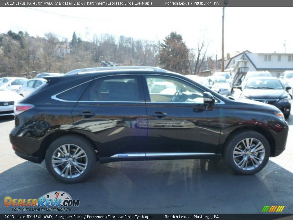 2013 Lexus RX 450h AWD Stargazer Black / Parchment/Espresso Birds Eye Maple Photo #5