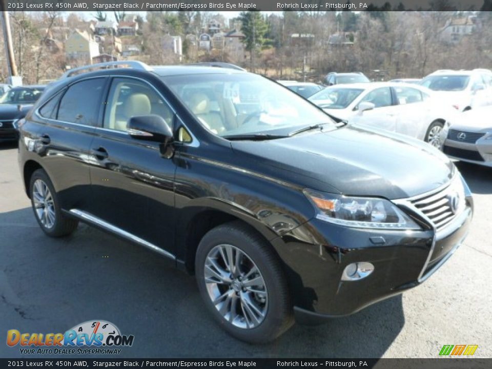 2013 Lexus RX 450h AWD Stargazer Black / Parchment/Espresso Birds Eye Maple Photo #6