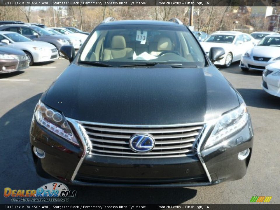 2013 Lexus RX 450h AWD Stargazer Black / Parchment/Espresso Birds Eye Maple Photo #7