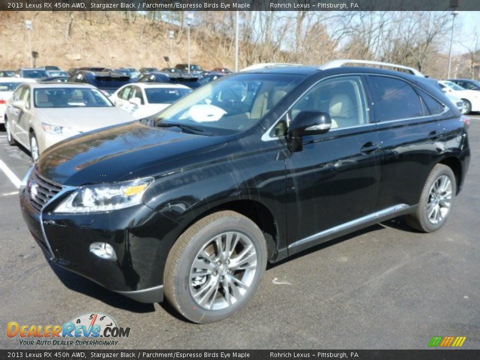 2013 Lexus RX 450h AWD Stargazer Black / Parchment/Espresso Birds Eye Maple Photo #8