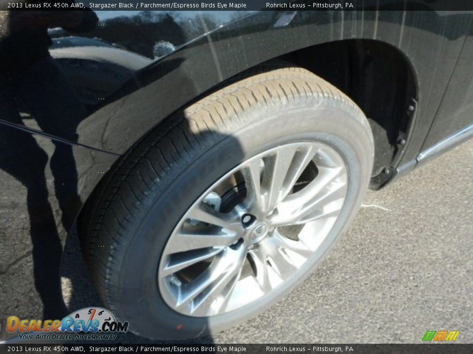 2013 Lexus RX 450h AWD Stargazer Black / Parchment/Espresso Birds Eye Maple Photo #9