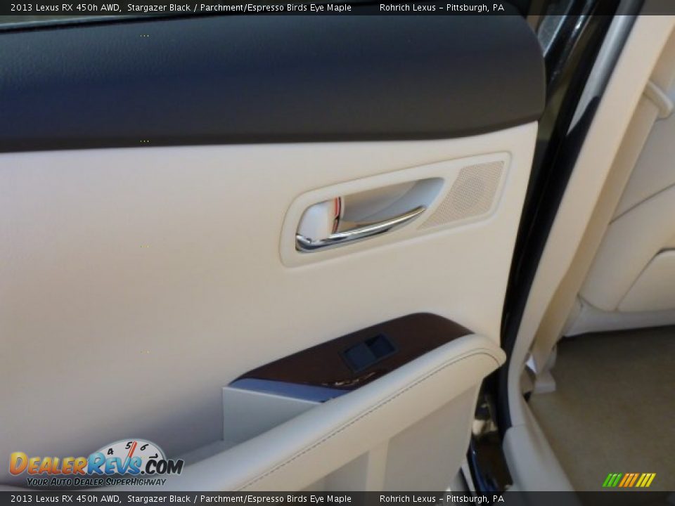 2013 Lexus RX 450h AWD Stargazer Black / Parchment/Espresso Birds Eye Maple Photo #13