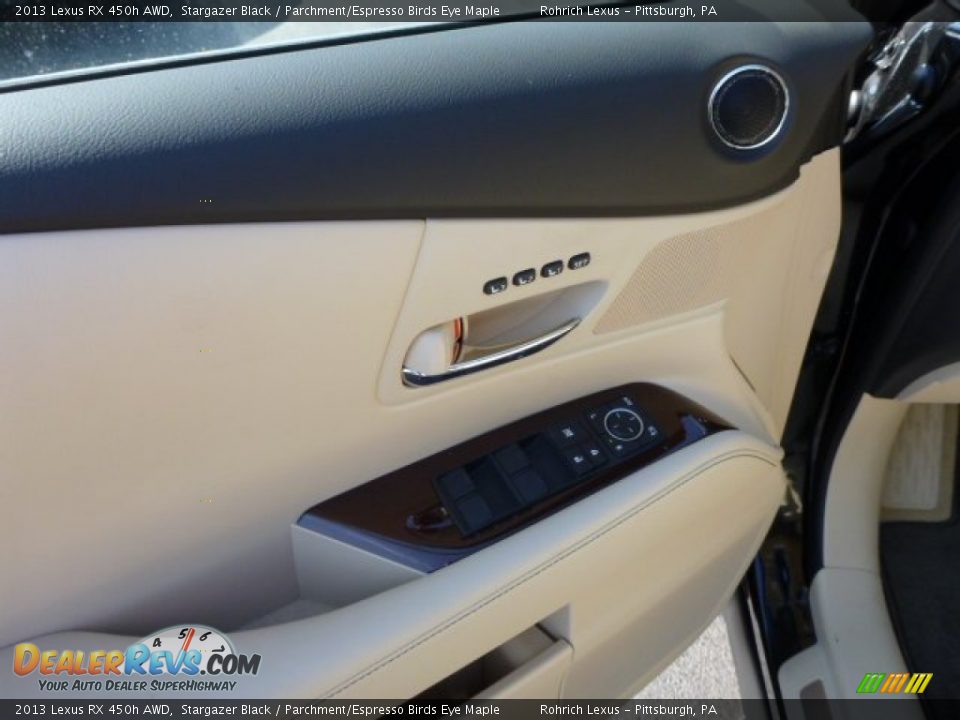 2013 Lexus RX 450h AWD Stargazer Black / Parchment/Espresso Birds Eye Maple Photo #14