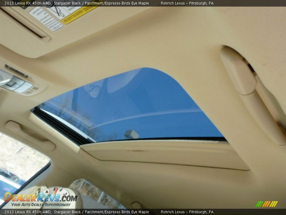 2013 Lexus RX 450h AWD Stargazer Black / Parchment/Espresso Birds Eye Maple Photo #15