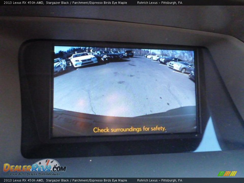 2013 Lexus RX 450h AWD Stargazer Black / Parchment/Espresso Birds Eye Maple Photo #17