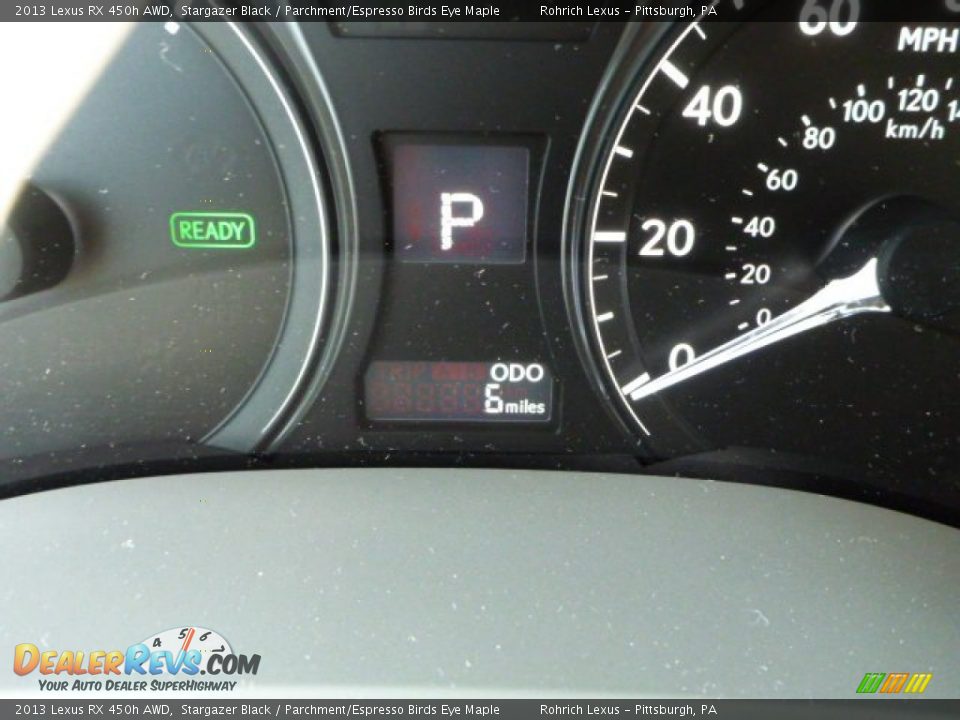 2013 Lexus RX 450h AWD Stargazer Black / Parchment/Espresso Birds Eye Maple Photo #19