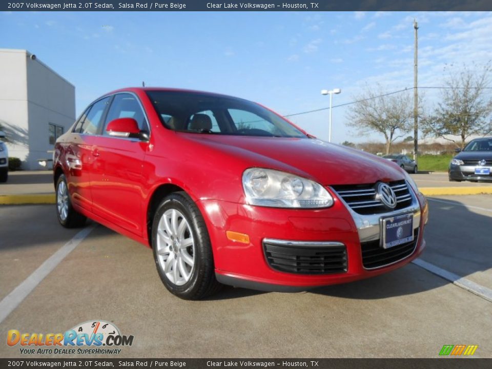 2007 Volkswagen Jetta 2.0T Sedan Salsa Red / Pure Beige Photo #1